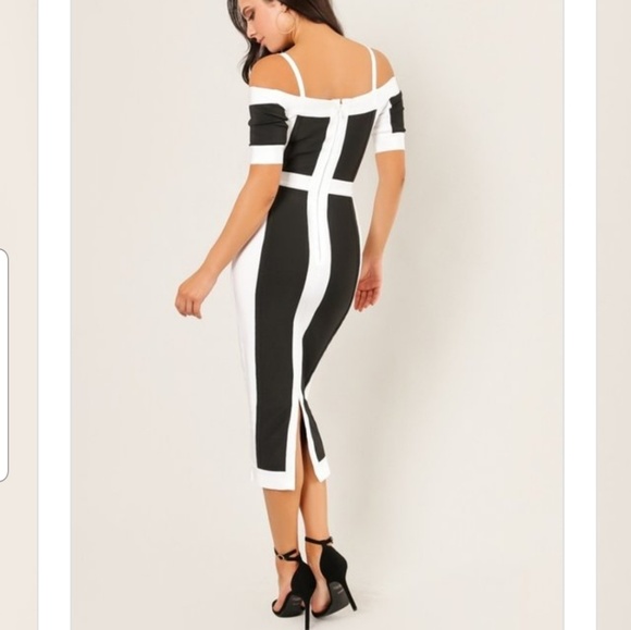 COLD SHOULDER BANDAGE DRESS - Picture 2 of 3